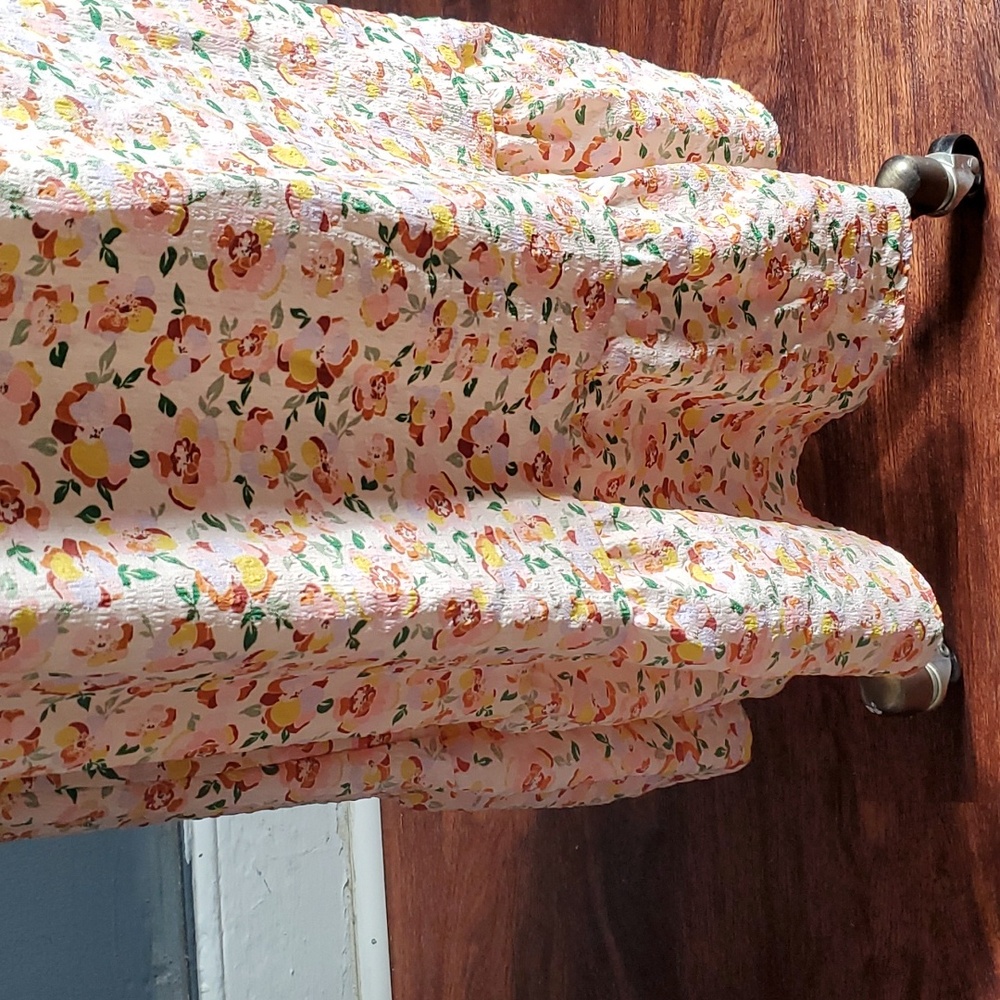 Beautiful cottagecore midi summer off shoulder floral dress size L - Picture 5 of 14